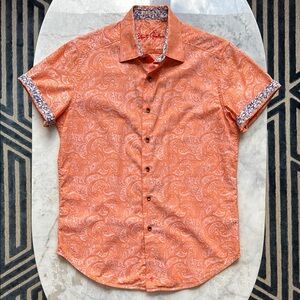 Robert Graham Orange Casual Button Down Shirt